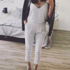 Babaton white Cohen pant size 4.